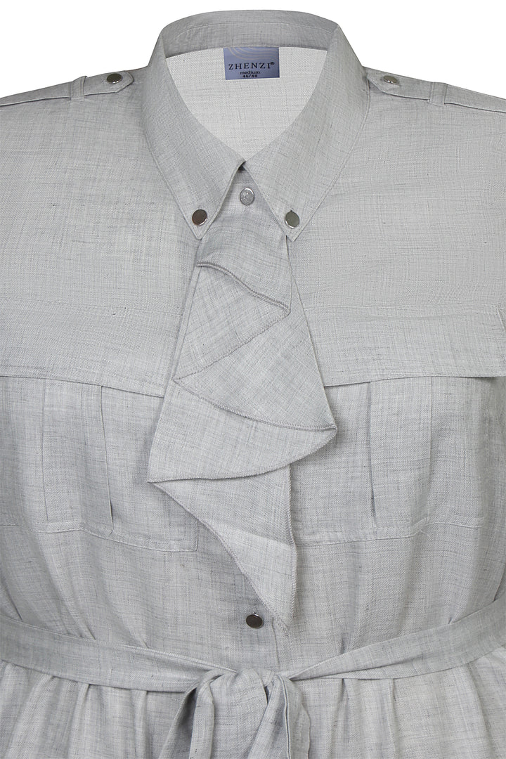 ZH - Amira 1200 - Skjortekjole - Grå