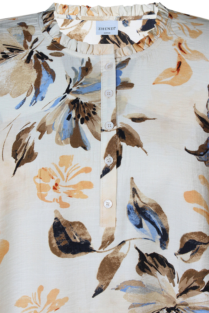 Zh-Freya 1301-Blouse S/S - Blå