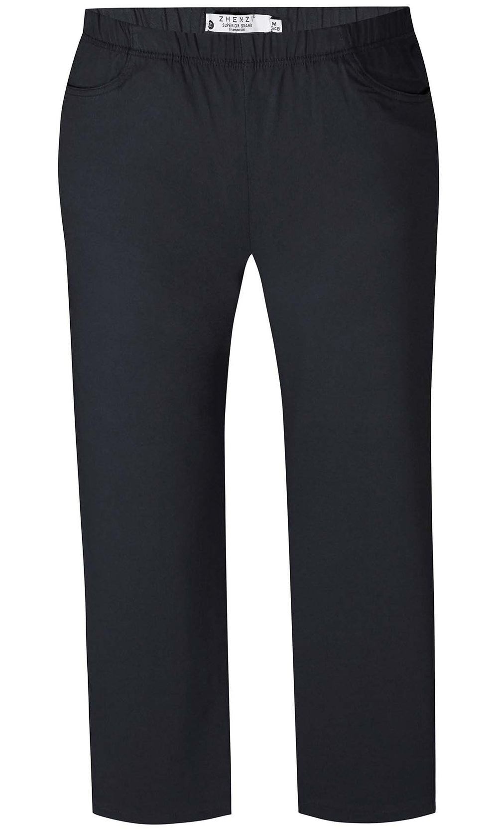 Jazzy 65 - Tidløse sorte bukser i Bengalin stof med lige ben: God stil og masser af stræk | ZHENZI |