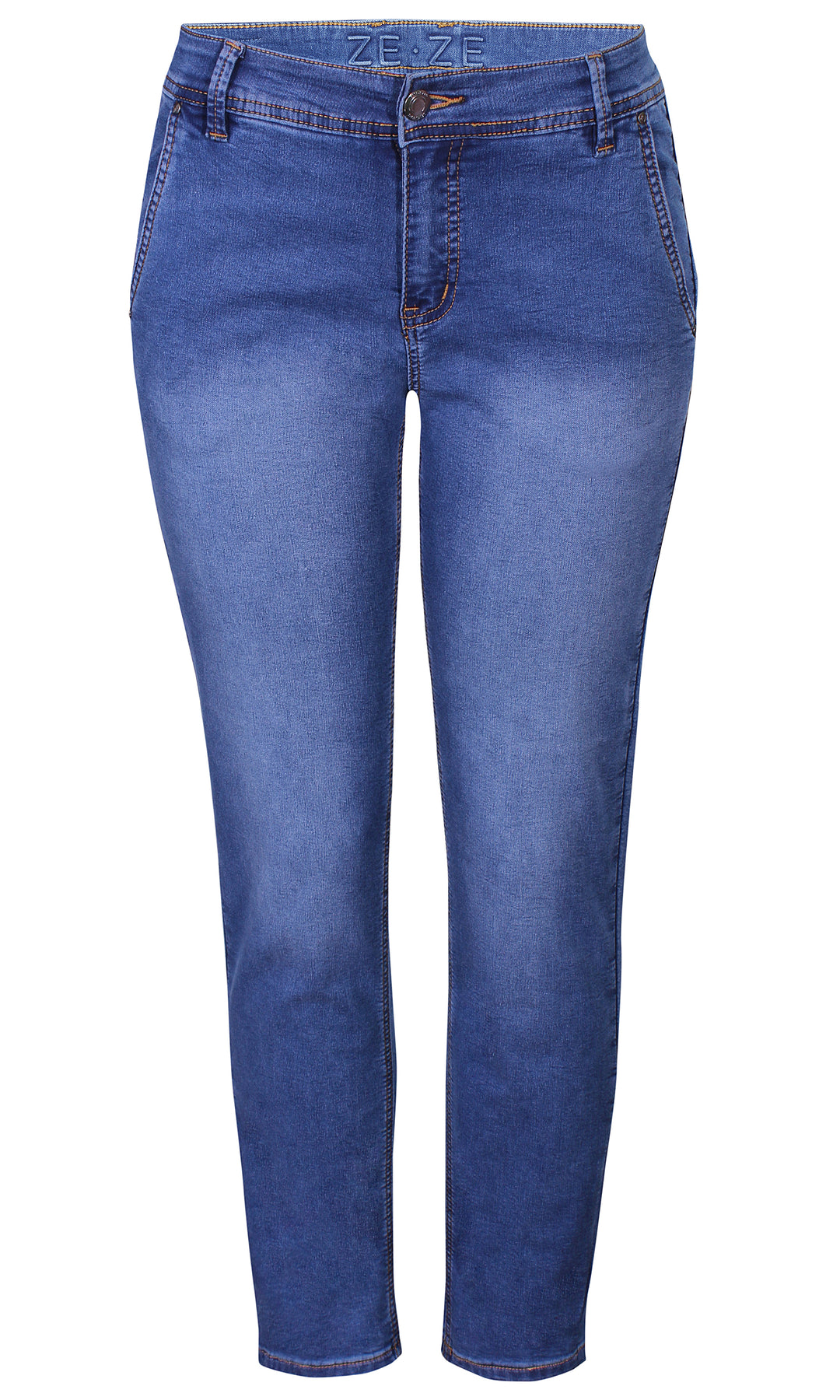Sanne 161 - Blå Stretch Denim Jeans: Komfort og stil i ét! Tidsløst design med elegant finish| ZE-ZE