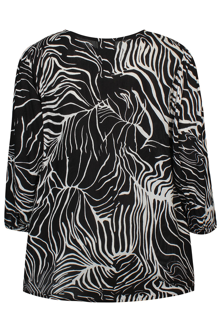 ZE - Leafy 676 - Bluse - Sort
