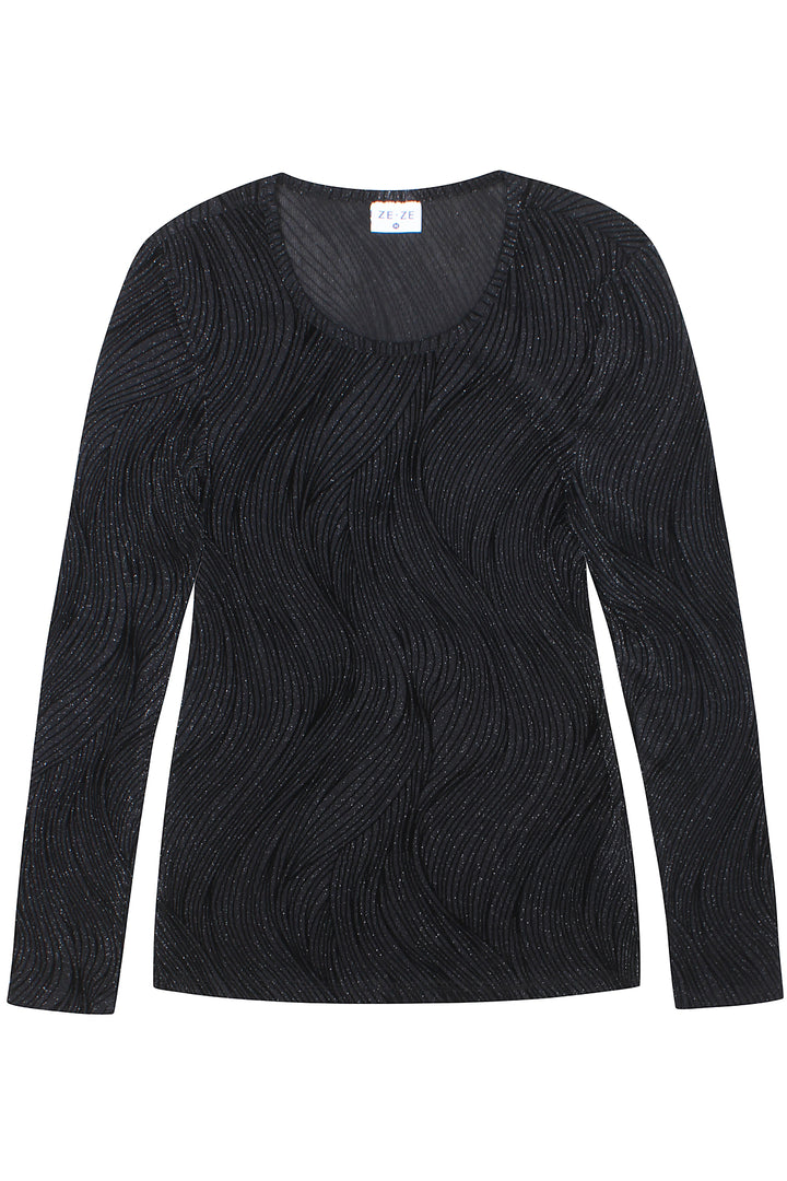 ZE - Briella 918 - Mesh t-shirt - Sort