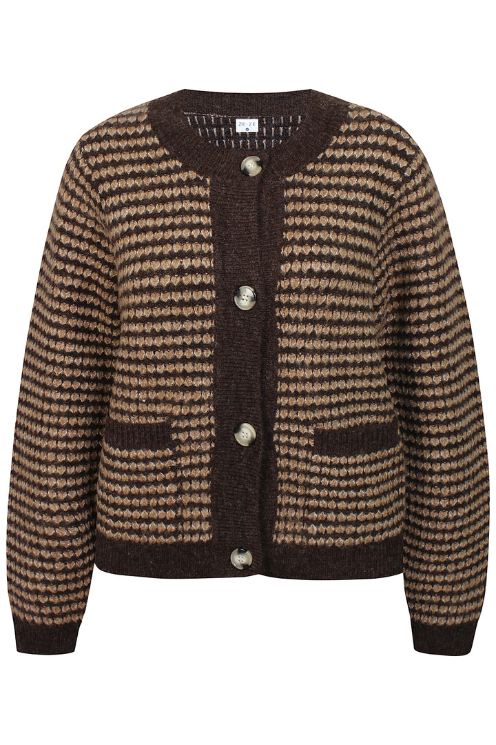 Hermona 285 - Cardigan - Brun