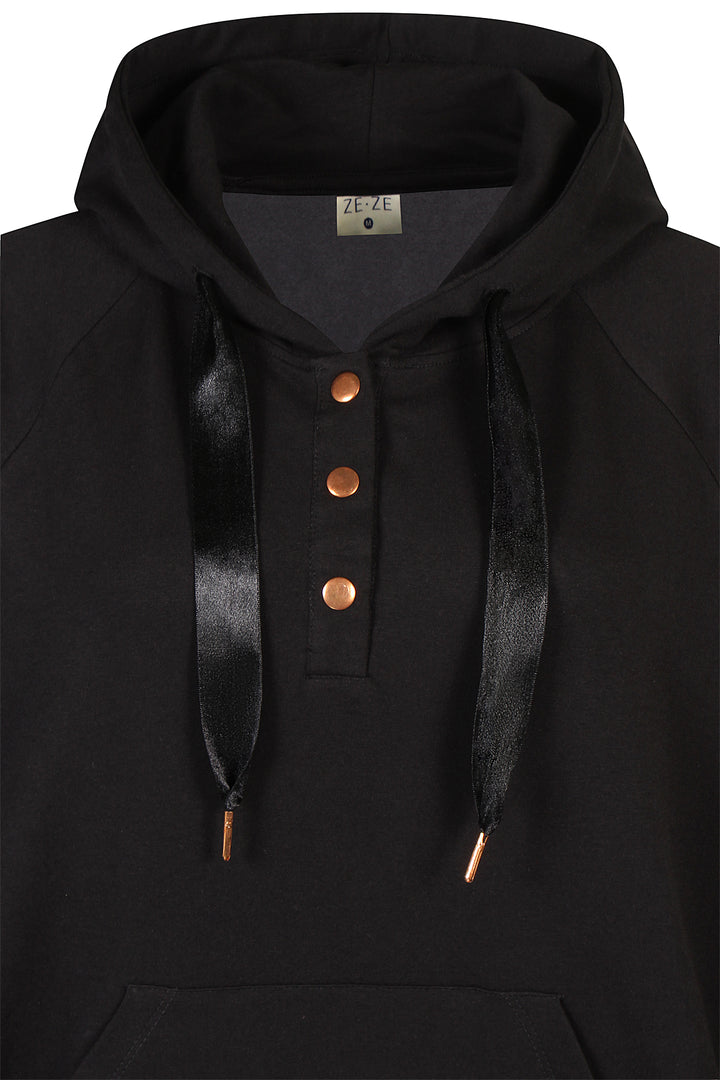 ZE - Elsa 7 - Hoodie kjole - Sort