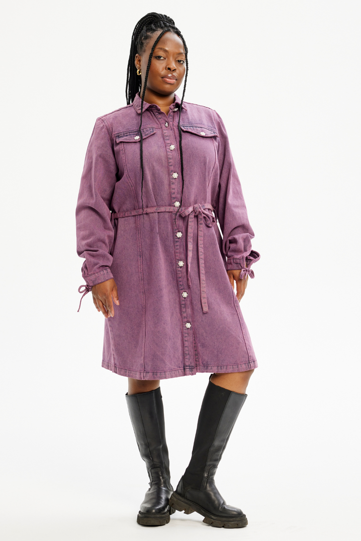 ANY - Fidelia 259 - Denim kjole - Rød